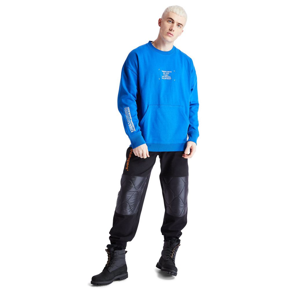 Hanorac Timberland Barbati Albastri - Workwear Ripstop Crewneck - Romania - MSZJXG764